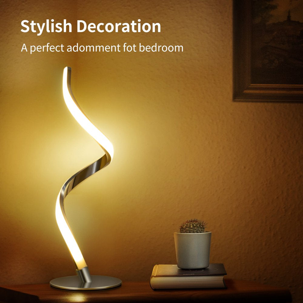 Modern Spiral Table Lamp -  Touch Controlled 3 Colors