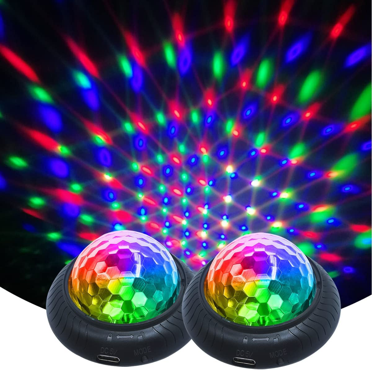 Disco Party Light Night Light 2 in 1, Sound Reactive