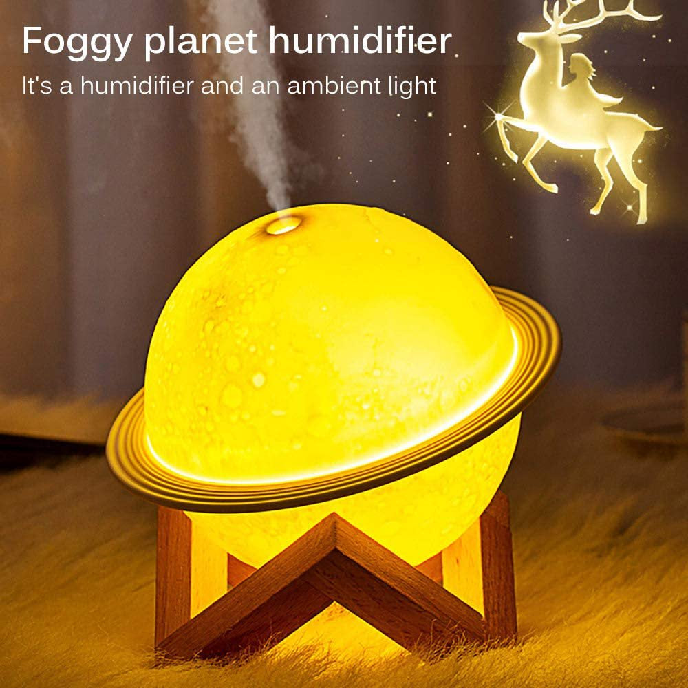 2 in 1 Moon Night Light & Humidifiers with USB Powered