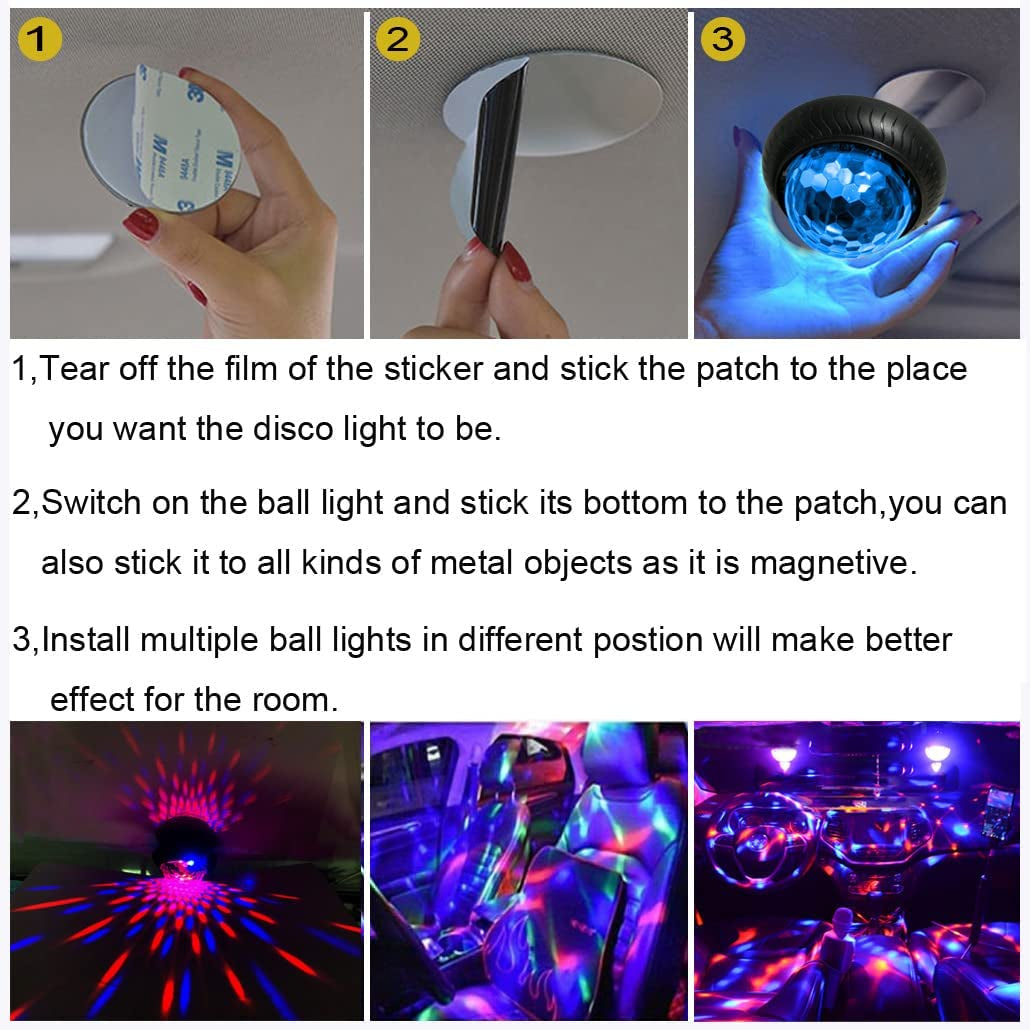 Disco Party Light Night Light 2 in 1, Sound Reactive