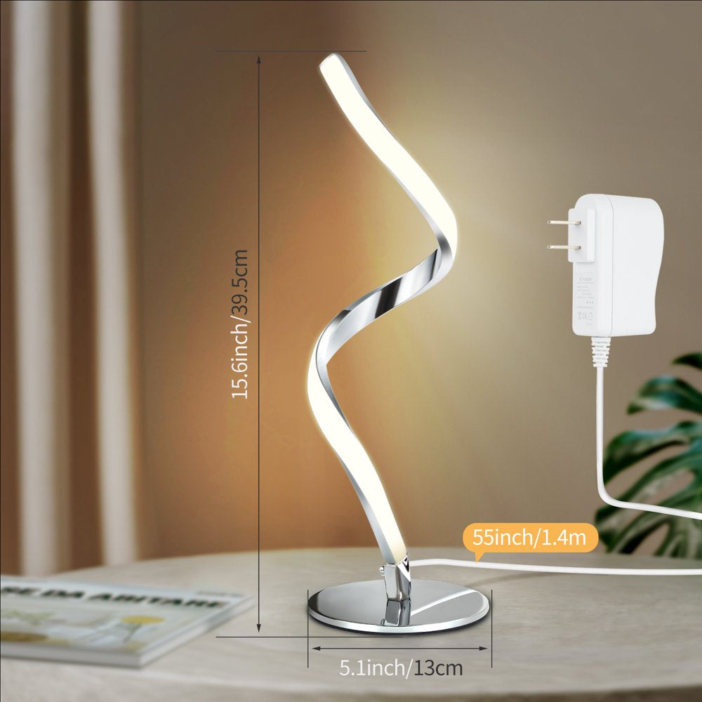 Modern Spiral Table Lamp -  Touch Controlled 3 Colors